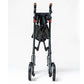 Ascent Euro-Style Rollator, Lightweight 4-Wheel Walker with Adjustable Seat & Backrest, Textured Black