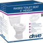 Raised Toilet Seat with Lid, 4 Inch Lift, Savannah Style - Easy Install & Hygiene Cutouts