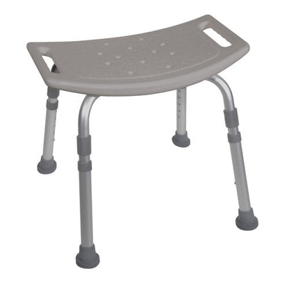 Grey Shower Bench with Suction Tips, Tool-Free Assembly, 400 lb Capacity