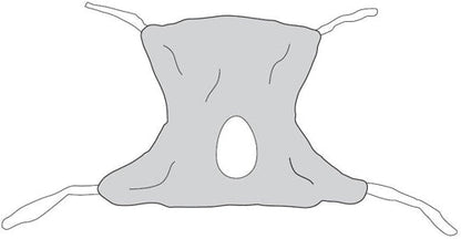 Full Body Mesh Patient Sling - Large 58 x 45 - High Back Support - 450 lb Capacity
