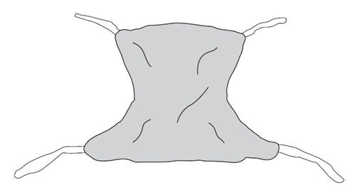 Full Body Mesh Patient Sling - Large 58 x 45 - High Back Support - 450 lb Capacity