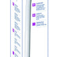 Powder Coated 12-Inch Steel Grab Bar - White, 250 lb Capacity