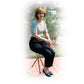 Adjustable Folding Cane Seat - Bronze - Lightweight Walking Stick with Comfortable Seat