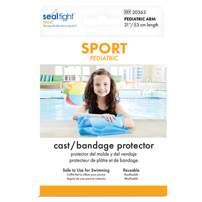 SEAL-TIGHT Sport Pediatric Arm Cast & Bandage Protector - 21" Long Waterproof Cover for Showering & Water Sports