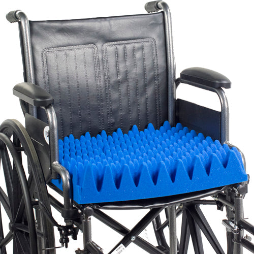 Convoluted Foam Wheelchair Cushion - 18 x 16 x 2 Inch - Pressure Relief