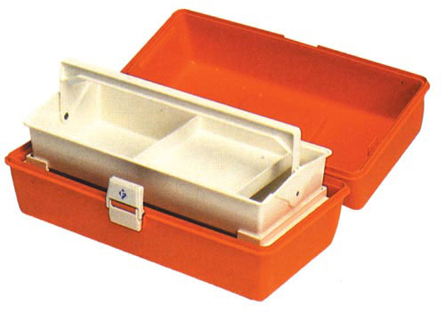 Emergency Kit Model PM1702 - Empty Orange Copolymer First Aid & Rescue Bag with Tray