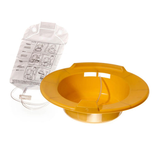 Sitz Bath - Fits All Toilet Bowls - with Tubing Shut-Off Clamp and Graduated Waterbag - Gold