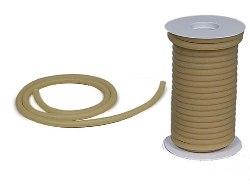 Amber Latex Rubber Tubing, 1/4 ID x 1/16 Wall x 3/8 OD, 50 ft Reel - Flexible Connection Tubing