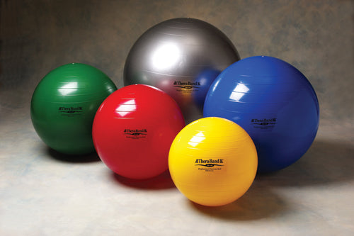 TheraBand Yellow Exercise Ball (18-45cm) - Heavy Duty for Flexibility, Coordination & Strength