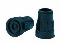 7/8 Inch Metal Reinforced Rubber Cane Tips - 6 Pair Case
