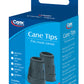 7/8 Inch Metal Reinforced Rubber Cane Tips - 6 Pair Case