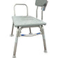 Bathroom Transfer Bench with Adjustable Height and Reversible Back, 400 lb Capacity - Blue Jay