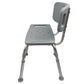 Blue Jay Bathroom Shower Chair with Back - Aluminum Frame, Adjustable Height, 300 lb Capacity