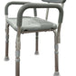 Bathroom Shower Chair with Back and Padded Arms - Adjustable Height, 300 lb Capacity - Cs/2