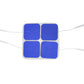 Blue Jay Reusable TENS Electrodes 2x2 Square - Premium Self-Adhesive Pads - Pack of 4
