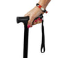 Folding Cane with Comfort Grip, Black, 33-37 Inch Adjustable - Includes Carry Pouch