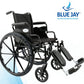 18" K3 Wheelchair with Elevating Leg Rests, Adjustable Seat Depth & Flip-Back Arms