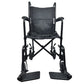 ROLL WITH ME 19" Lightweight Aluminum Transport Wheelchair, Red Frame