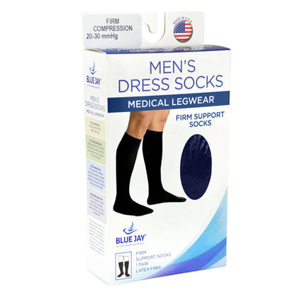 Men's Navy Compression Socks 20-30mmHg - Extra Large - Firm Support & Circulation