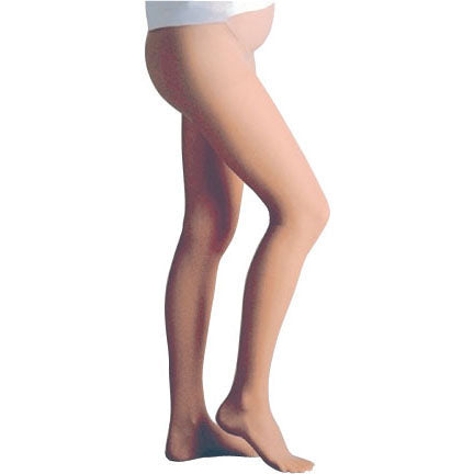 Ladies' Sheer Maternity Panty Hose 15-20 mmHg - Petite Beige Compression Stockings for Pregnancy