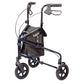 Carex Trio 3-Wheel Rollator Walker - Lightweight, Folding Mobility Aid with Storage Bag
