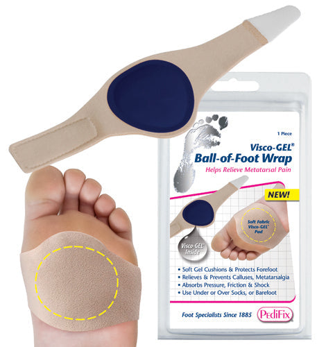PediFix Visco-GEL Ball-of-Foot Cushion Wrap Large Metatarsal Pain Relief