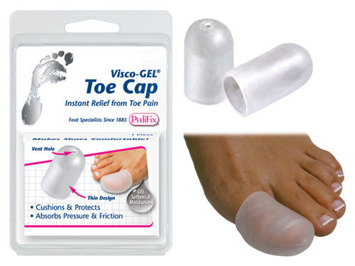 Visco-GEL Large Toe Cap - All Gel Toe Protector for Corns, Ingrown Nails & Hammer Toes