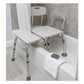 Splash Defense Transfer Bench with U-Shape Cutout, 400 lb Capacity