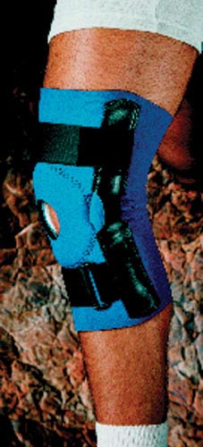 Neoprene Hinged Knee Brace with Open Patella - XL (17-19") - Sportaid