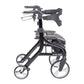 Nitro Sprint Tall Black Rollator with Enhanced Brakes, Wide Backrest & 350 lb Capacity