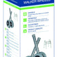 Heavy-Duty Walker Wheel Kit, 5" Silver Vein with Black Wheels, 500 lb Capacity