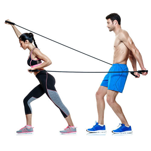 CanDo Black Extra Heavy Resistance Exercise Tubing with Handles, 48 Inch