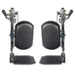 Articulating Elevating Leg Rests Pair - Aluminum Footplate, Chrome Extensions - for Lightweight Wheelchairs
