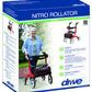 Nitro Rollator, Red, with 10" Casters, Euro-Style Folding Mobility Walker