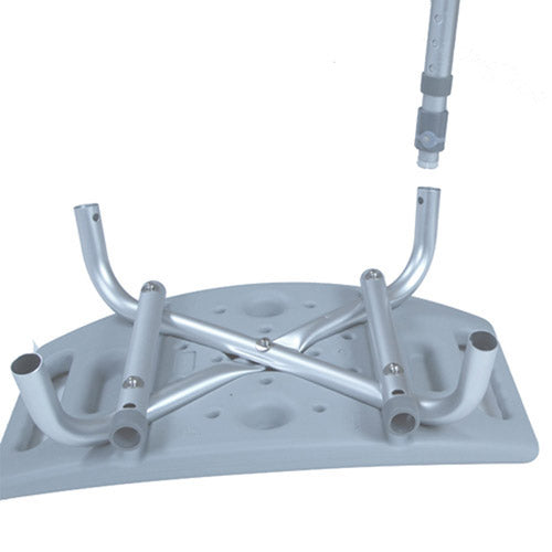 Shower Safety Bench, Tool-Free Assembly, 400 lb Capacity, Grey, Case of 4