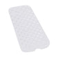 Large White Bathtub Mat 15.75 x 35.5 - Non-Slip, Mold Resistant Bath Safety Mat