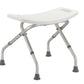 Folding Shower Chair - 300 lbs Capacity, Adjustable Height, Aluminum Frame