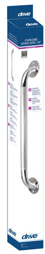 32-Inch Knurled Chrome Grab Bar - No-Slip Grip, ADA Compliant Bathroom Safety Rail