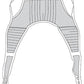 U-Sling Padded Polyester Sling X-Large 45 x 78 with Head Support, 500 lb Capacity