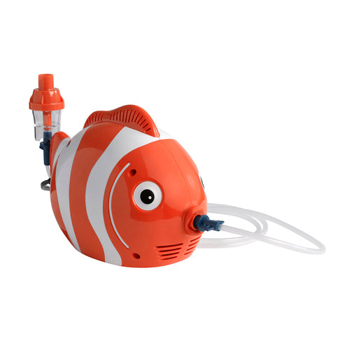Fish Pediatric Nebulizer Compressor with Bag, Disposable & Reusable Neb Kit - 3.1 lbs