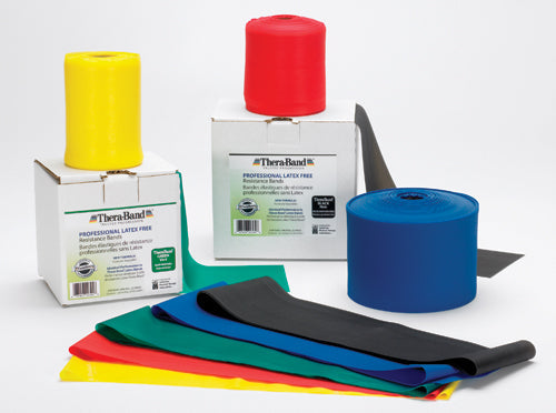 Thera-Band Latex-Free Red Resistance Band - 25 Yard Roll - Physical Therapy & Exercise