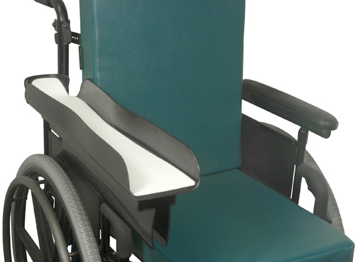 Reversible Wheelchair Arm Trough with Economy Bracket - Padded Support & Strap