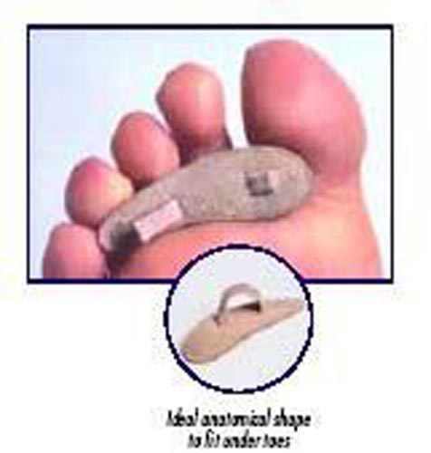 Toe Crest - Medium - Right Foot - 3 Pack - Leather Toe Support for Hammer Toe Pain Relief - Fits Women's 8-10, Men's 6-8