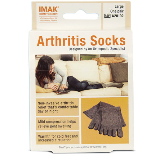 IMAK Arthritis Socks, Large, Mild Compression Cotton (Pair)