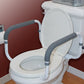 Adjustable Toilet Support Rail with Cushioned Grips - 300 lbs Capacity