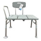 Bathroom Transfer Bench with Adjustable Height and Reversible Back, Blue Jay, Case/2
