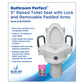 Blue Jay 5 Inch Raised Toilet Seat with Padded Arms and Secure Lock - Standard & Elongated Toilets