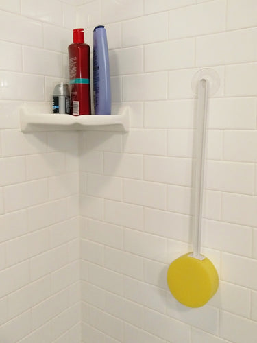 Long Handle Sponge for Bathing - Round Foam Applicator for Sensitive Skin