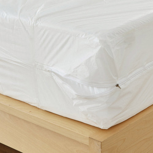 Zippered Twin Mattress Protector 39x75x9 - Heavy Duty, Flame Retardant Mattress Cover