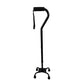 Blue Jay Brand Quad Cane - Small Base, Black, Lightweight Aluminum, 300 lb Capacity